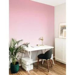 Wall Decals<SmileMakers Pink Aura Ombre Peel & Stick Wallpaper Mural - Office Décor from