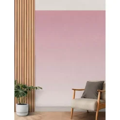 Wall Decals<SmileMakers Pink Aura Ombre Peel & Stick Wallpaper Mural - Office Décor from