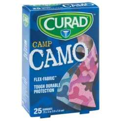 Bandages | Medical Practice Essentials<Curad Pink/Blue Fabric Camo Bandage - Latex Free Bandages from SmileMakers