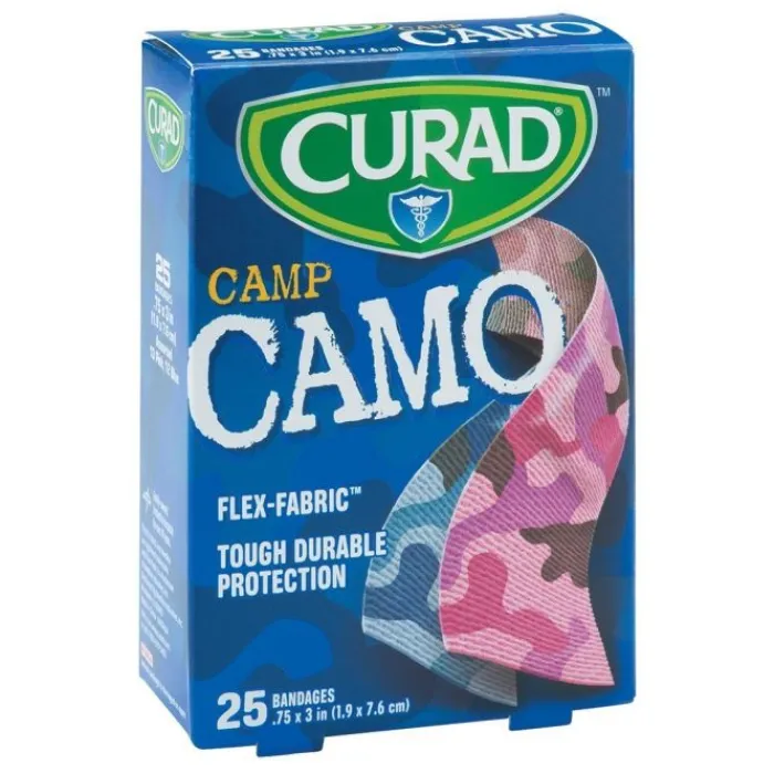 Bandages | Medical Practice Essentials<Curad Pink/Blue Fabric Camo Bandage - Latex Free Bandages from SmileMakers