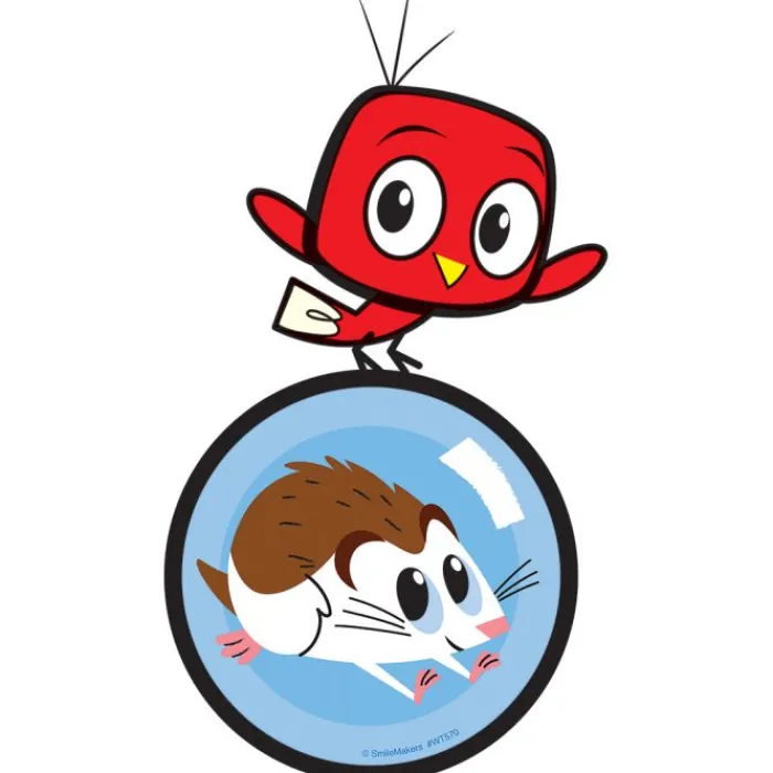 Wall Decals<SmileMakers Playful Pets Bird and Hamster Wall Decal - Office Décor from