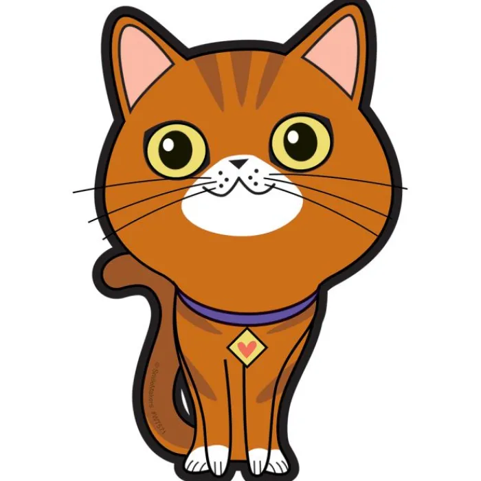 Wall Decals<SmileMakers Playful Pets Sitting Cat Wall Decal - Office Décor from
