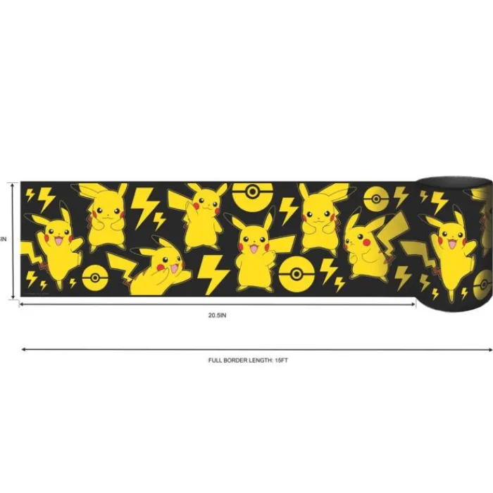 Wall Decals<SmileMakers PokéMon Pikachu Peel & Stick Border - Office Décor from