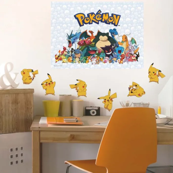 Wall Decals<SmileMakers Pokémon Pikachu Wall Decals - Office Décor from