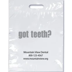 Take Home Bags | Take Home Bags<SmileMakers 7 1/2" x 9" Custom 1-Color Take Home Bags - Office Supplies from