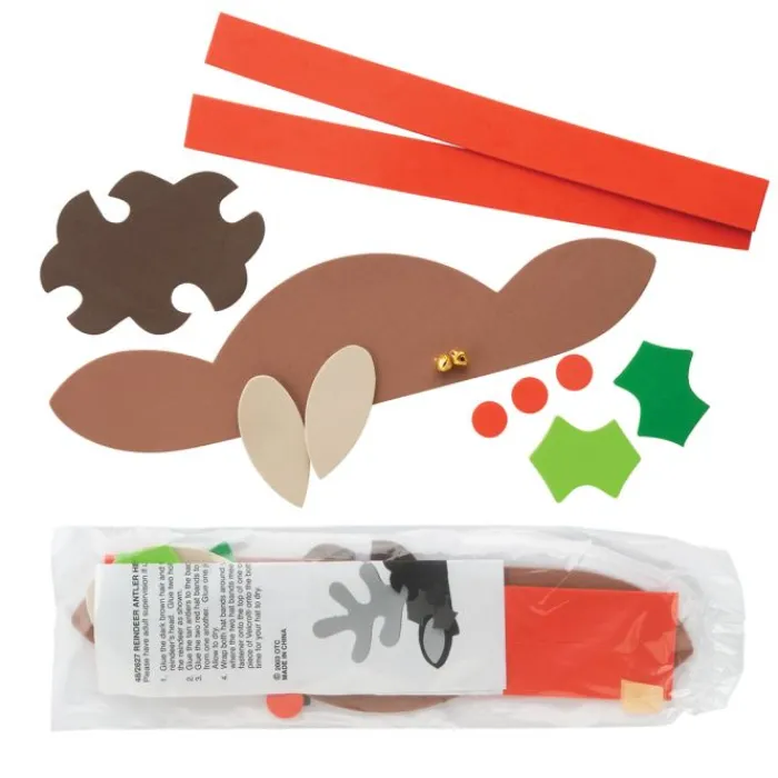 Christmas | Individually Wrapped Toys<SmileMakers Reindeer Antler Headband Craft Kits - Craft Kits from