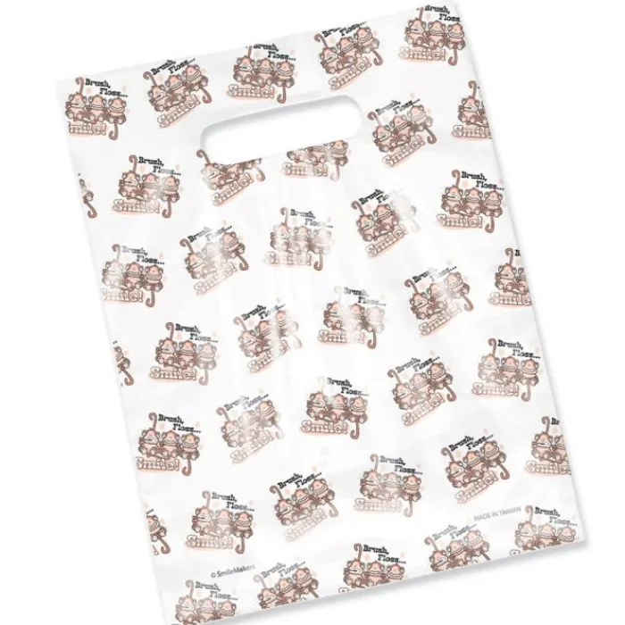 Take Home Bags | Take Home Bags<SmileMakers Scatter BrushFlossSmile Monkey Bags - Scatter Dental Bags from