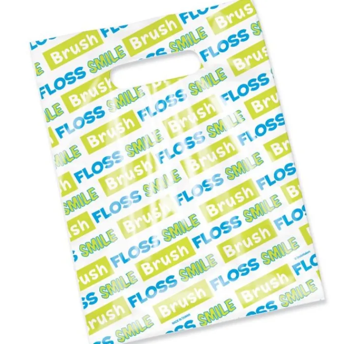 Take Home Bags | Take Home Bags<SmileMakers Scatter BrushFlossSmile Words Bags - Scatter Dental Bags from