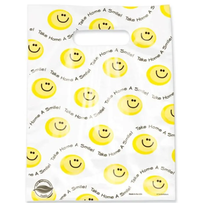 Take Home Bags | Take Home Bags<SmileMakers Scatter Oxo-biodegradable Smiley Bags - Take Home Bags from