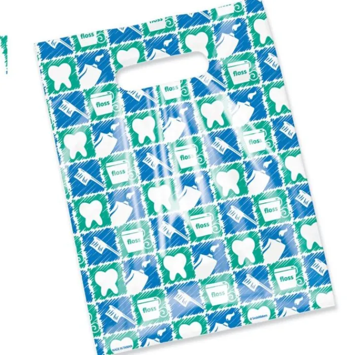Take Home Bags | Take Home Bags<SmileMakers Scatter Print Floss Block Bags - Scatter Dental Bags from