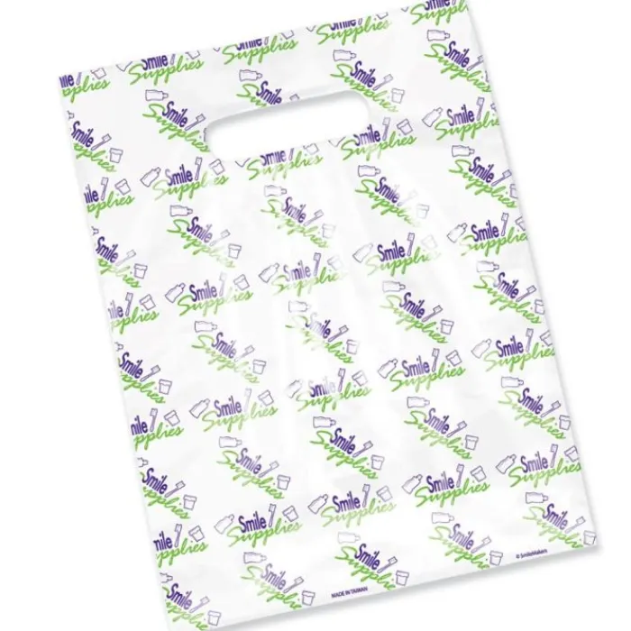 Take Home Bags | Take Home Bags<SmileMakers Scatter Smile Supply Cursive Bags - Scatter Dental Bags from