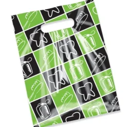Take Home Bags | Take Home Bags<SmileMakers Scatter Square Tooth Supply Bags - Scatter Dental Bags from