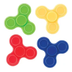 Latex Free Toys | Fidget & Distraction Toys<SmileMakers Small Fidget Spinners in 2" Capsules - Capsule Toys from