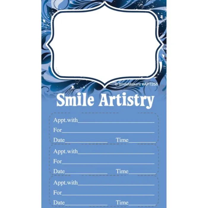Appointment Cards<SmileMakers Smile Artistry Three Sticker Appt Cards - Dental Appointment Cards from