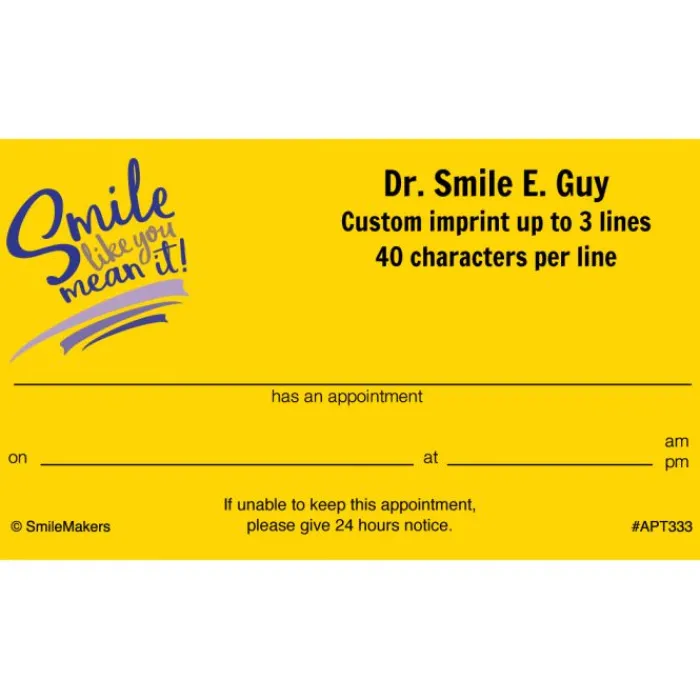 Appointment Cards<SmileMakers Smile Like You Mean It Appointment Cards - Appointment Cards - from