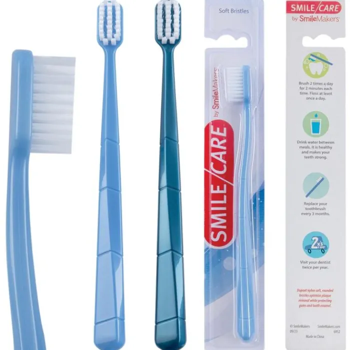 Toothbrushes | Dental Practice Essentials<SmileMakers SmileCare™ Adult Jewel Tone Toothbrushes - Toothbrushes from