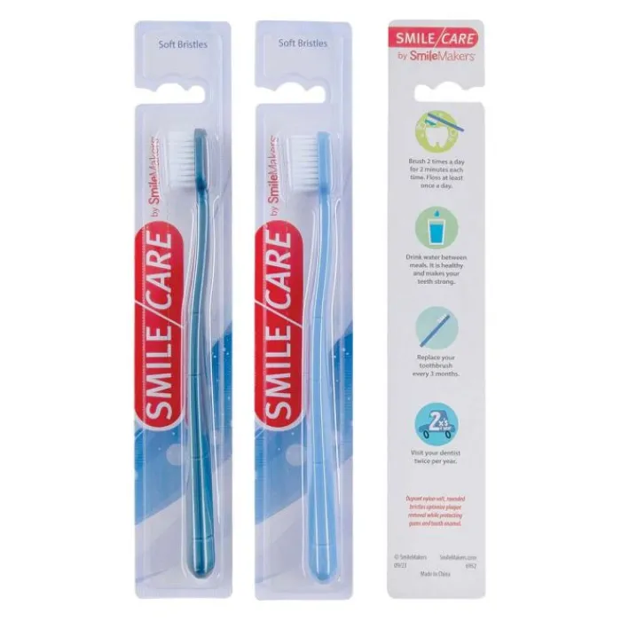 Toothbrushes | Dental Practice Essentials<SmileMakers SmileCare™ Adult Jewel Tone Toothbrushes - Toothbrushes from