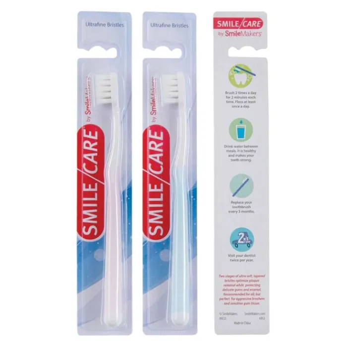 Toothbrushes | Dental Practice Essentials<SmileMakers SmileCare™ Adult Orthodontic V-trim Toothbrushes - Toothbrushes from