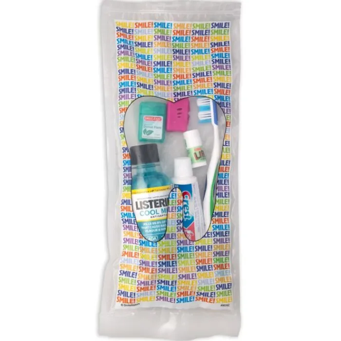 Dental Kits | Dental Practice Essentials<SmileMakers SmileCare™ Adult Smile! Preference with Listerine Zippered Bag Dental Kits - Dental Kits from