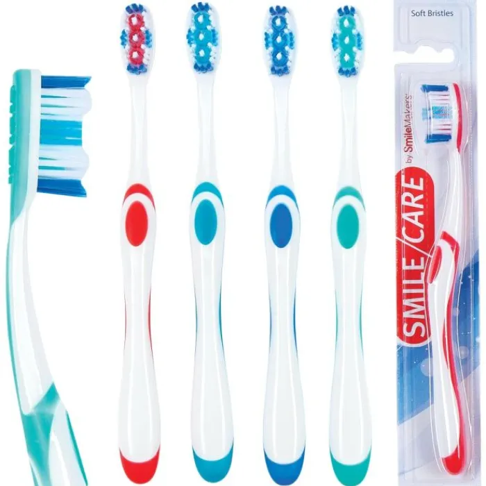 Toothbrushes | Dental Practice Essentials<SmileCare ® Adult Triple Bristle Toothbrushes - Toothbrushes from SmileMakers