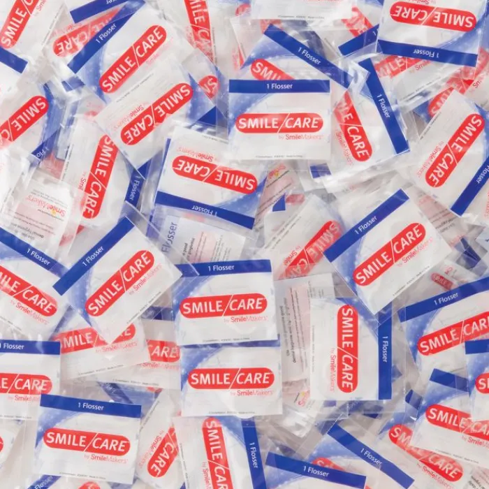Dental Practice Essentials<SmileCare 250 ™ Bulk Single Pack Dental Flossers with Pick - Dental Floss from SmileMakers