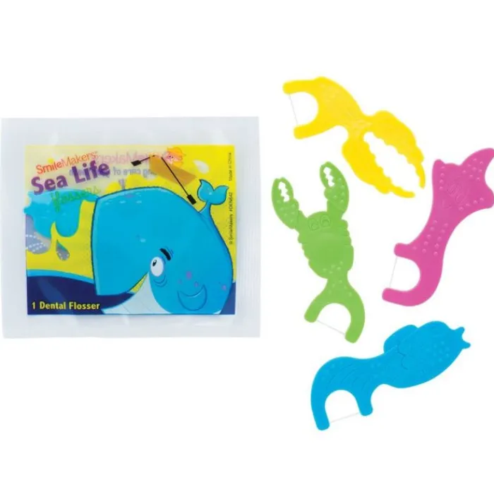 Toothpaste, Floss & Mouthwash | Dental Practice Essentials<SmileCare ™ Sea Life Flossers - Dental Floss from SmileMakers