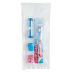 Ready-to-go Dental Kits | Medical Practice Essentials<SmileCare ™ Youth Basic Zippered Bag Dental Kit - Dental Kits From SmileMakers