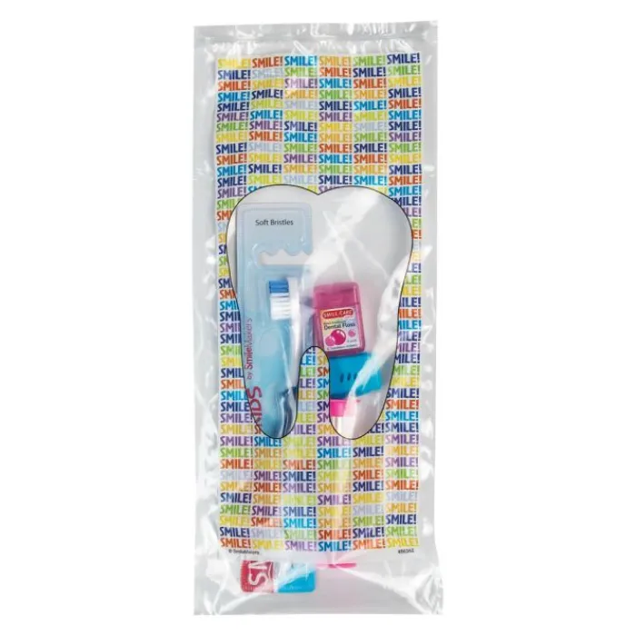 Ready-to-go Dental Kits | Dental Kits<SmileCare ™ Youth Smile! Basic Zippered Bag Dental Kits - Dental Kits From SmileMakers