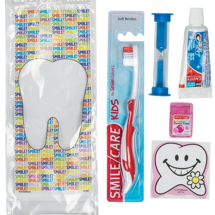 Ready-to-go Dental Kits | Dental Kits<SmileCare ™ Youth Smile! Premium Zippered Bag Dental Kits - Dental Kits From SmileMakers
