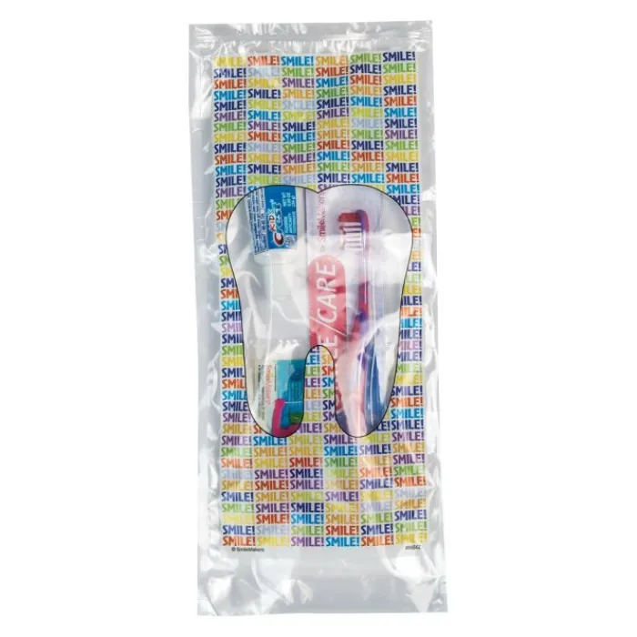 Ready-to-go Dental Kits | Dental Kits<SmileCare ™ Youth Smile! Premium Zippered Bag Dental Kits with Flossers - Dental Kits From SmileMakers