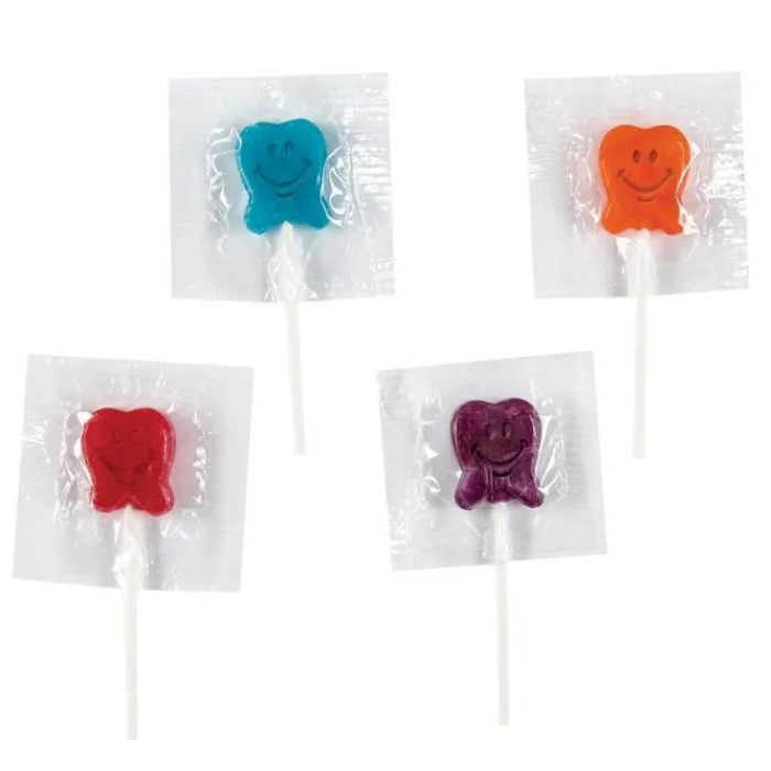 Exclusive Lollipops | Dental Themed Prizes<SmileMakers Sugar Free Happy Tooth Lollipops - Candy & Gum from