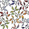 Wall Decals<SmileMakers Stained Glass Leaves Window Film - Office Décor from