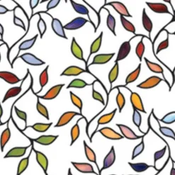 Wall Decals<SmileMakers Stained Glass Leaves Window Film - Office Décor from