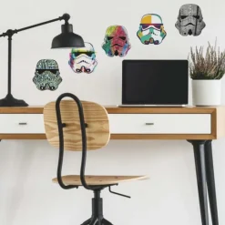 Wall Decals<SmileMakers Star Wars Artistic Storm Trooper Heads Wall Decals - Office Décor from