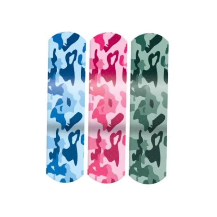 Bandages | Medical Practice Essentials<First Aid Stat Strip® Blue & Pink Camouflage Bandages - Bandages from SmileMakers