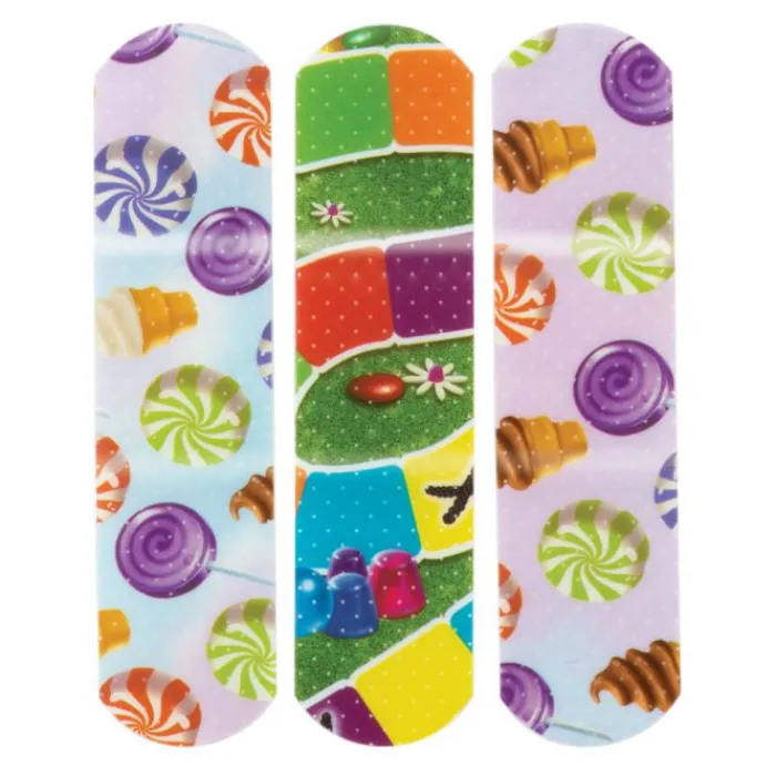 Bandages | Medical Practice Essentials<First Aid Stat Strip® Candy Land Bandages - Case - Bandages from SmileMakers