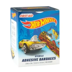 Bandages | Medical Practice Essentials<First Aid Stat Strip® Hot Wheels™ Bandages - Case - Bandages from SmileMakers