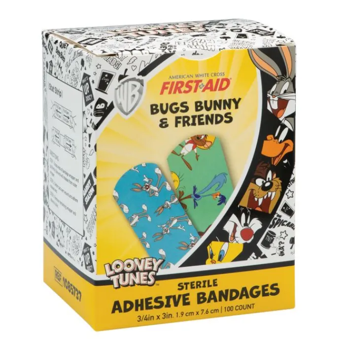 Bandages | Medical Practice Essentials<First Aid Stat Strip® Looney Tunes Bandages - Bandages from SmileMakers