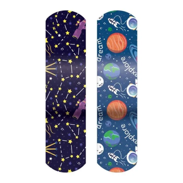 Bandages | Medical Practice Essentials<First Aid Stat Strip® Planet and Stars Bandages - Bandages from SmileMakers