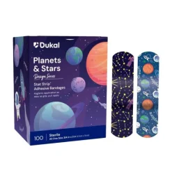 Bandages | Medical Practice Essentials<First Aid Stat Strip® Planet and Stars Bandages - Case - Bandages from SmileMakers