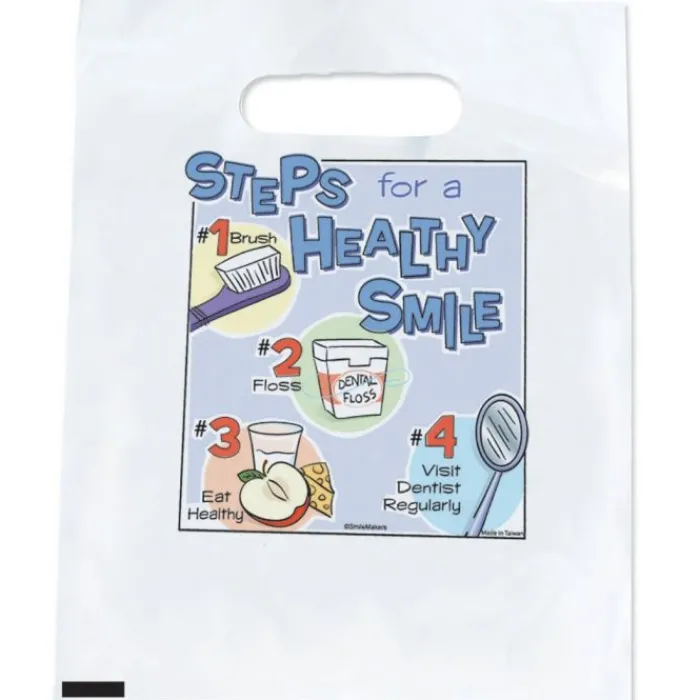 Take Home Bags | Take Home Bags<SmileMakers Steps for Healthy Smile Bags - Standard Dental Bags from