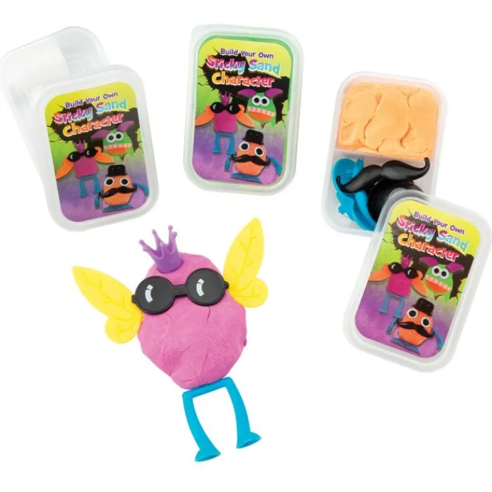 Fidget & Distraction Toys | Fidget & Distraction<SmileMakers Sticky Sand Character Building Kits - Fun Toys from