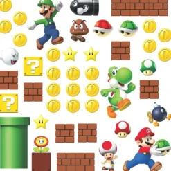 Wall Decals<SmileMakers Super Mario Build A Scene Wall Decals - Office Décor from