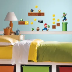 Wall Decals<SmileMakers Super Mario Build A Scene Wall Decals - Office Décor from