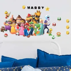 Wall Decals<SmileMakers Super Mario Giant Peel & Stick Wall Decal With Alphabet - Office Décor from