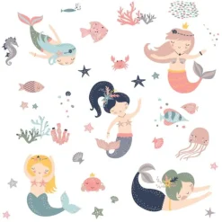 Wall Decals<SmileMakers Sweet Mermaids Wall Decals - Office Décor from