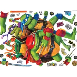 Wall Decals<SmileMakers Teenage Mutant Ninja Turtles Mutant Mayhem Group Giant Wall Decals - Office Décor from