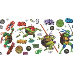 Wall Decals<SmileMakers Teenage Mutant Ninja Turtles Mutant Mayhem Characters Wall Decals - Office Décor from