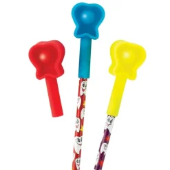 Dental Themed Prizes | Toys<SmileMakers Tooth Fidget Popper Pencil Toppers - Erasers & Pencil Toppers from