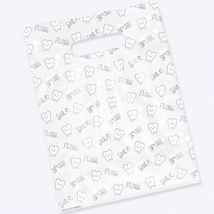 Take Home Bags | Take Home Bags<SmileMakers Tooth Scatter Print Bags - Scatter Dental Bags from